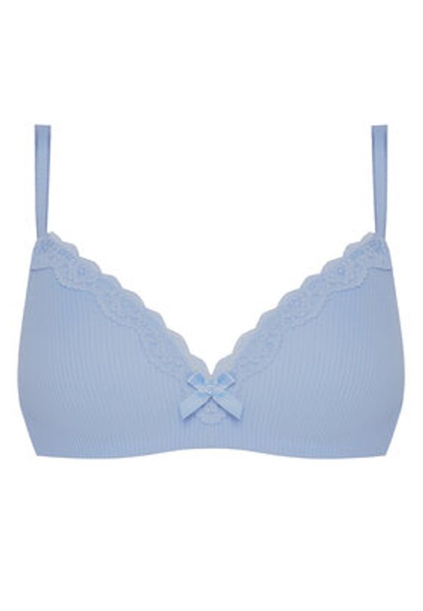 Hunkemöller Biustonosz bezfiszbinowy Lola 301081 Błękitny. Kolor: niebieski. Materiał: syntetyk
