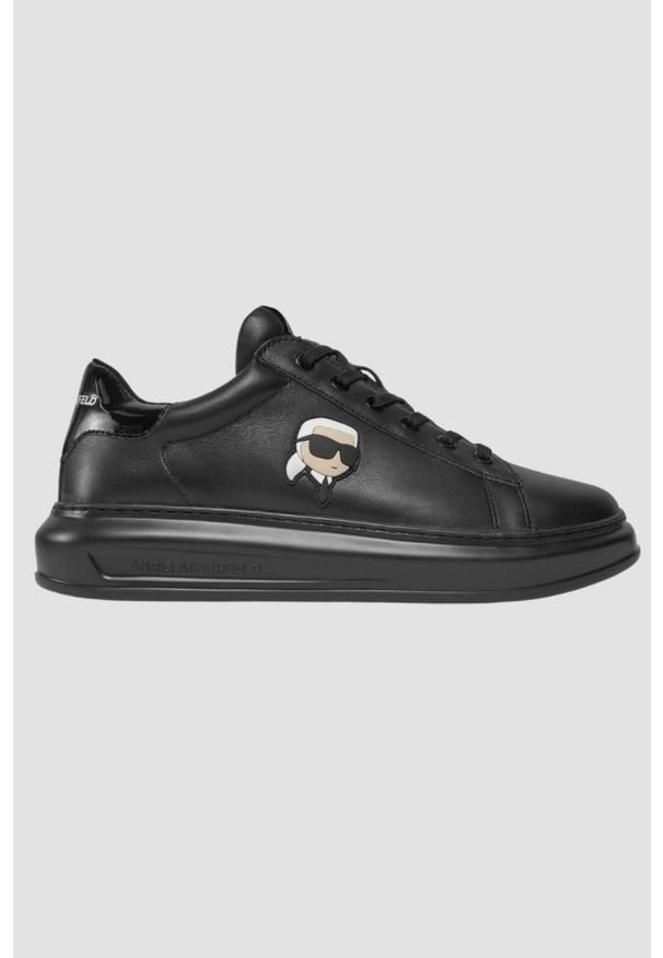 Karl Lagerfeld - KARL LAGERFELD Czarne sneakersy Kapri Mens Nft Lo Lace, Rozmiar 45. Kolor: czarny