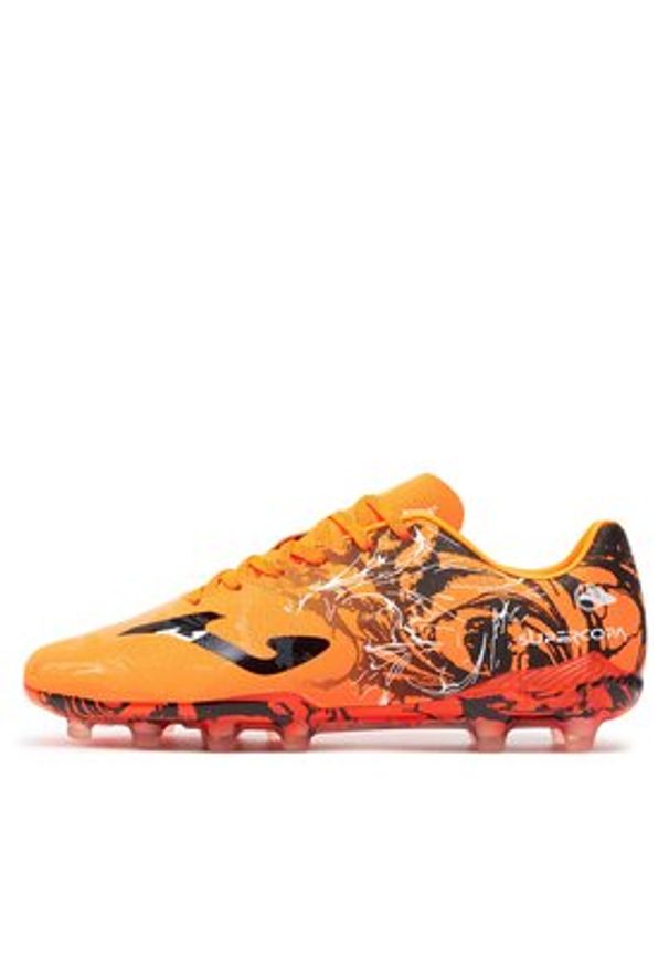 Joma Buty do piłki nożnej Super Copa 2408 SUPS2408FG Pomarańczowy. Kolor: pomarańczowy. Materiał: skóra