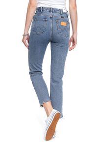 Wrangler - WRANGLER CROP RETRO-STRAIGHT DAMSKIE SPODNIE SUNSET BLUE W27YGF26R. Styl: retro