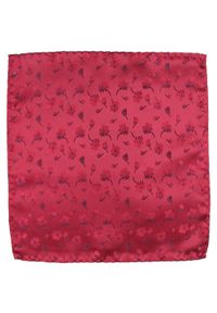 His Story - Poszetka, Czerwona w Kwiatki, Męska, Elegancka, Motyw Florystyczny -HIS STORY. Kolor: czerwony. Materiał: mikrofibra. Wzór: kwiaty #3