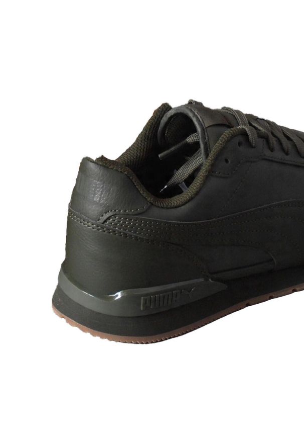 Puma - Męskie Buty Sportowe St Runner V3 Z Krowiej Skóry. Kolor: czarny. Materiał: skóra. Sport: turystyka piesza