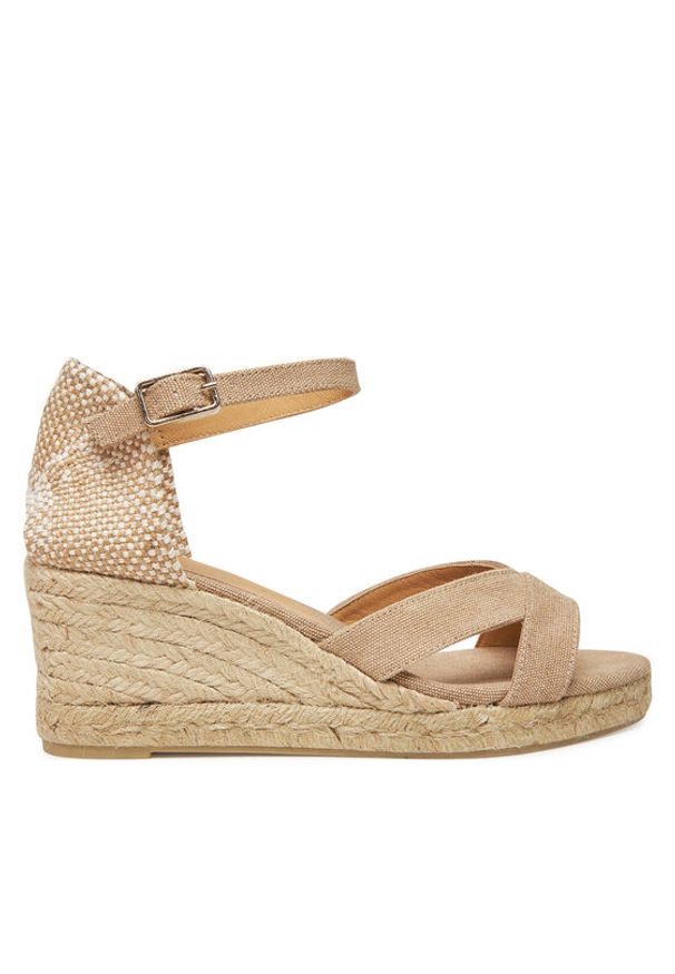 Castañer Espadryle Bruna/9/002 025678 Beżowy. Kolor: beżowy. Materiał: materiał