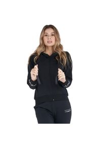 LEONE 1947 APPAREL - Luksusowy damski dres z kapturem i zamkiem błyskawicznym. Kolor: czarny. Materiał: dresówka. Sport: fitness