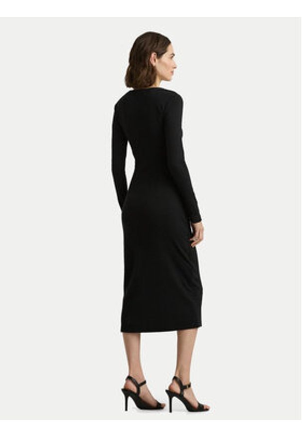Lauren Ralph Lauren - LAUREN RALPH LAUREN Sukienka codzienna 250940596001 Czarny Slim Fit. Okazja: na co dzień. Kolor: czarny. Materiał: bawełna. Typ sukienki: proste. Styl: casual