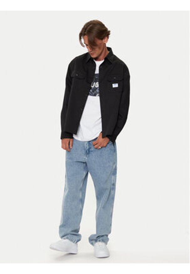 Hugo Koszula Ekynone 50520001 Czarny Oversize. Kolor: czarny. Materiał: bawełna