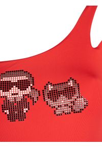 Karl Lagerfeld Strój Kąpielowy "Choupette" | KL22WOP02 | Karl&Choupette | Kobieta | Czerwony. Kolor: czerwony. Materiał: elastan, poliamid. Wzór: aplikacja