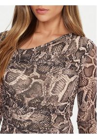 Guess Bluzka W5BP32 KCZC2 Beżowy Slim Fit. Kolor: beżowy. Materiał: syntetyk #2