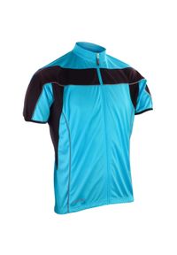 SPIRO - Męska Kurtka Bikewear Full Zip Performance Jacket. Kolor: czarny, niebieski, wielokolorowy. Materiał: poliester. Sport: turystyka piesza