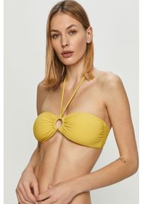 Kate Spade - Biustonosz kąpielowy. Kolor: żółty. Materiał: nylon, materiał, elastan. Wzór: gładki #1