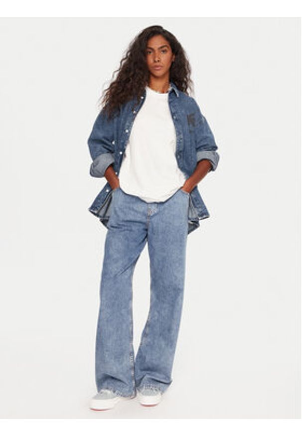 Roxy Jeansy Stunning ERJDP03313 Niebieski Relaxed Fit. Kolor: niebieski