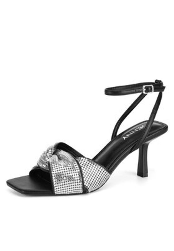 Jenny - JENNY Sandały R25SS01647 Czarny. Kolor: czarny. Materiał: materiał, syntetyk