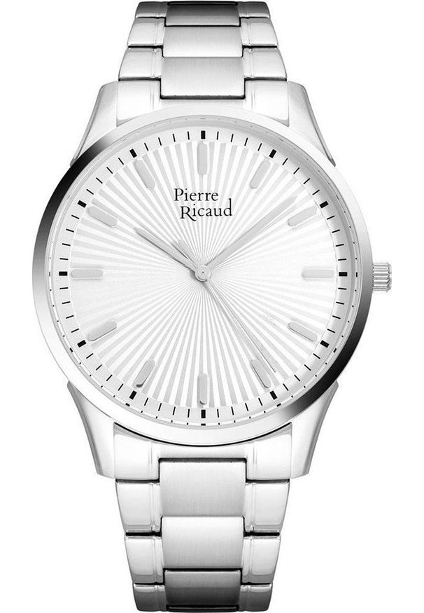 Zegarek Pierre Ricaud Zegarek męski Pierre Ricaud P91041.5113Q srebrny. Kolor: srebrny