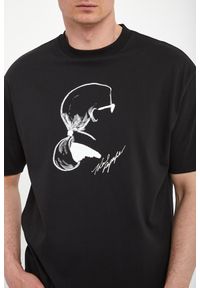 Karl Lagerfeld - T-shirt męski z haftem KARL LAGERFELD. Wzór: haft #3