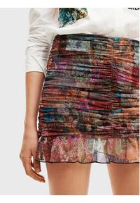 Desigual Spódnica mini Bora 22WWFK03 Kolorowy Slim Fit. Materiał: syntetyk. Wzór: kolorowy #3