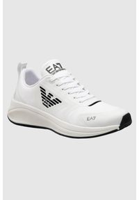 EA7 Emporio Armani - EA7 Białe sneakersy z czarną podeszwą, Rozmiar 43 1/3. Kolor: biały #1