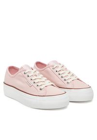 Calvin Klein Jeans Tenisówki Vulc Flatform Ctn Logo Tag YW0YW01838 Różowy. Kolor: różowy. Materiał: materiał #6