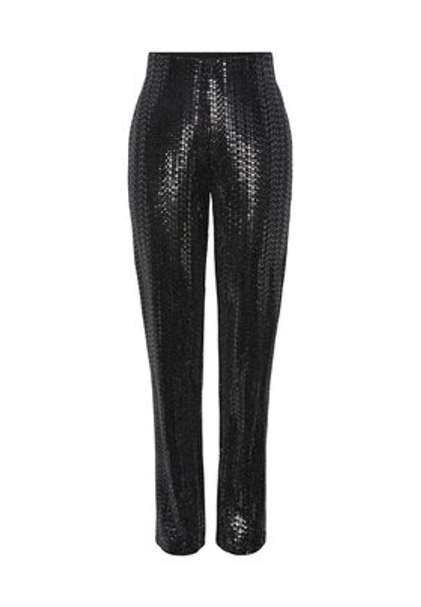 Pieces Spodnie materiałowe 17143896 Czarny Straight Fit. Kolor: czarny. Materiał: syntetyk