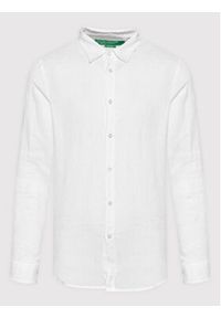 United Colors of Benetton - United Colors Of Benetton Koszula 5BKU5QJG8 Biały Regular Fit. Kolor: biały. Materiał: len #3