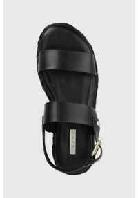 Aldo sandały Merorel damskie kolor czarny na platformie. Zapięcie: klamry. Kolor: czarny. Materiał: materiał, guma. Wzór: gładki. Obcas: na platformie #3