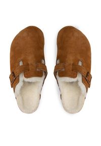 Birkenstock Klapki Boston Vl/Sheraling 1001141 Brązowy. Kolor: brązowy. Materiał: zamsz, skóra #3