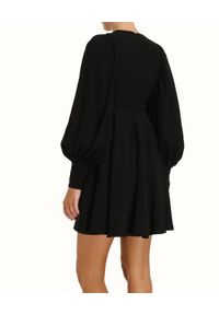 ZIMMERMANN - Czarna sukienka mini. Kolor: czarny. Materiał: wiskoza. Długość rękawa: długi rękaw. Długość: mini #6
