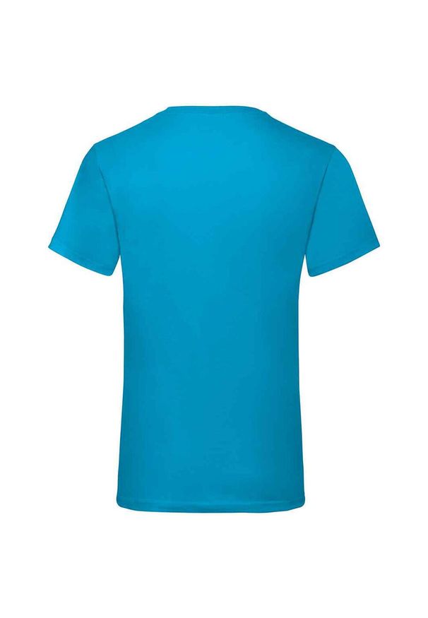 FRUIT OF THE LOOM - Koszulka Unisex Dla Dorosłych Z Dekoltem W Szpic. Kolor: niebieski