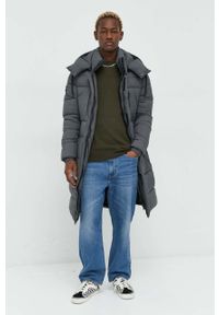 Superdry sweter z domieszką kaszmiru męski kolor zielony lekki. Kolor: zielony. Materiał: kaszmir. Długość rękawa: długi rękaw. Długość: długie #4