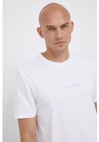 Calvin Klein Underwear T-shirt piżamowy kolor biały gładka. Kolor: biały. Materiał: dzianina. Wzór: gładki #5