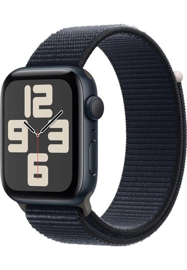 APPLE - Smartwatch Apple Watch SE 2023 GPS 44mm Midnight Alu Sport Loop Czarny (MREA3QR/A). Rodzaj zegarka: smartwatch. Kolor: czarny. Styl: sportowy