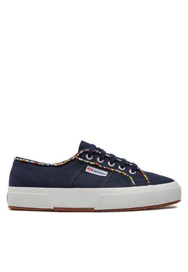 Superga Tenisówki Multicolor Beads 2750 S31352W Granatowy. Kolor: niebieski. Materiał: materiał