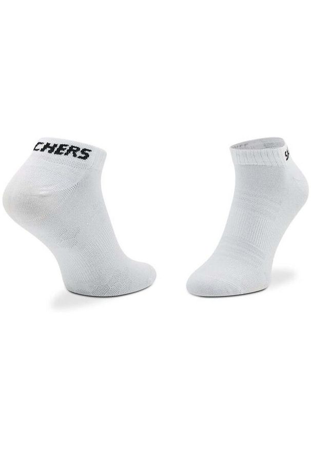 skechers - Skarpetki sportowe dla dorosłych 3PPK Mesh Ventilation Socks. Kolor: biały. Materiał: bawełna, mesh, poliamid, elastan