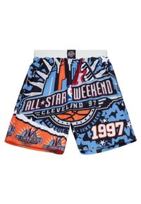 Mitchell & Ness - Szorty NBA All Star. Kolor: pomarańczowy, niebieski, wielokolorowy. Sport: koszykówka #1
