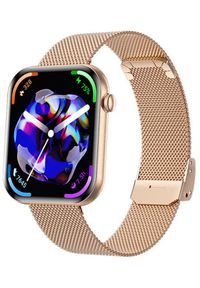 Rubicon - Zegarek Damski SMARTWATCH RUBICON RNCF49 gold/rosegold mesh. Rodzaj zegarka: smartwatch. Materiał: mesh