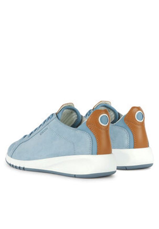 Geox Sneakersy D Aerantis D35HND 02285 CE45F Błękitny. Kolor: niebieski. Materiał: zamsz, skóra
