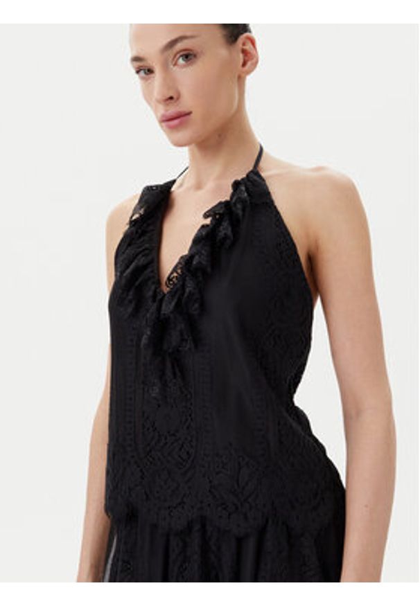 Herskind Top 5578204 Czarny Regular Fit. Kolor: czarny. Materiał: syntetyk