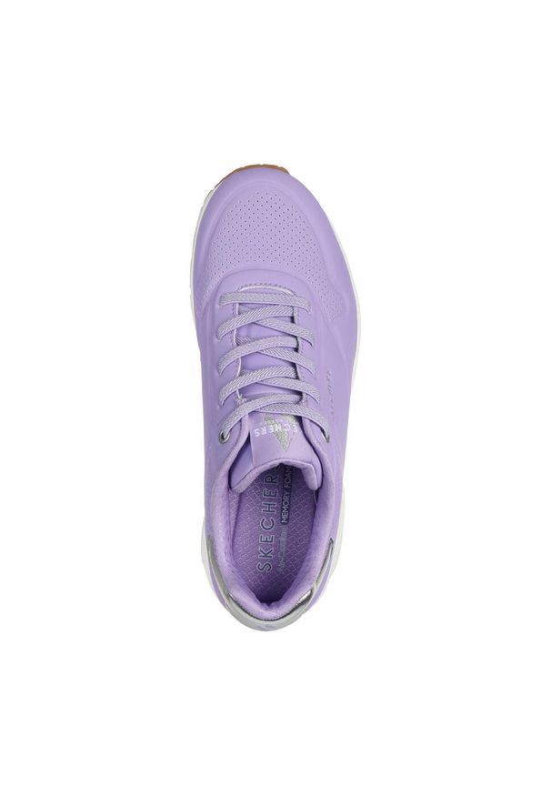 skechers - Buty do chodzenia damskie Skechers Uno Shimmer Away. Kolor: żółty, wielokolorowy, różowy, fioletowy. Materiał: materiał, syntetyk, tkanina. Szerokość cholewki: normalna. Sport: turystyka piesza