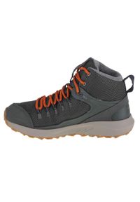 columbia - Buty turystyczne męskie Columbia Trailstorm Mid Waterproof Omni Heat. Wysokość cholewki: za kostkę. Zapięcie: sznurówki. Kolor: szary, pomarańczowy, brązowy, żółty, wielokolorowy. Materiał: materiał, tkanina, syntetyk. Szerokość cholewki: normalna. Technologia: Omni-Heat (Columbia)