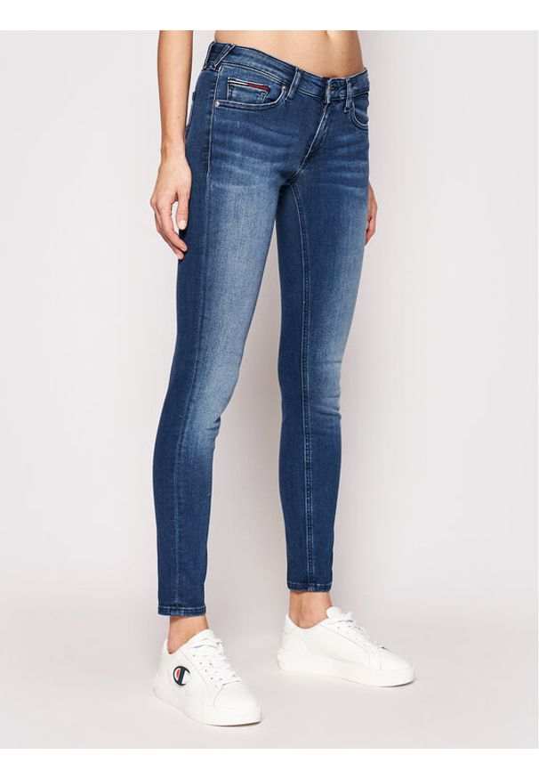 Tommy Jeans Jeansy Sophie DW0DW09214 Granatowy Skinny Fit. Kolor: niebieski