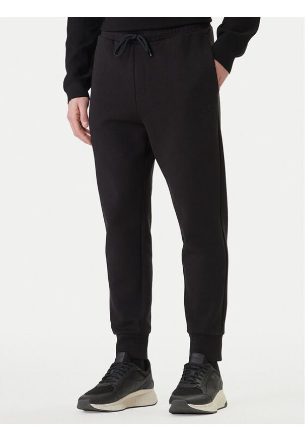 BOSS Spodnie dresowe Hadiko 50555505 Czarny Regular Fit. Kolor: czarny. Materiał: bawełna