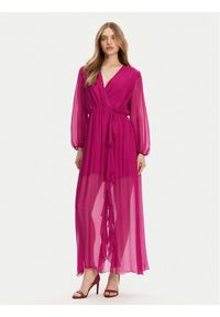 Haveone Sukienka letnia AFF-N013 Różowy Loose Fit. Kolor: różowy. Materiał: wiskoza. Sezon: lato