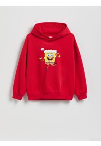 Reserved - Bawełniana bluza SpongeBob - czerwony. Kolor: czerwony. Materiał: bawełna #1