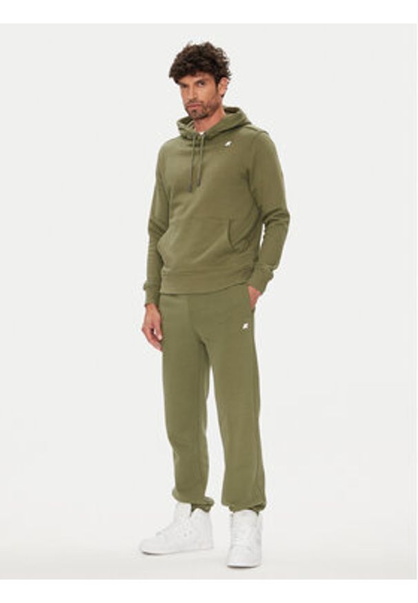 K-Way Spodnie dresowe Mickyel K51377W Zielony Regular Fit. Kolor: zielony. Materiał: bawełna