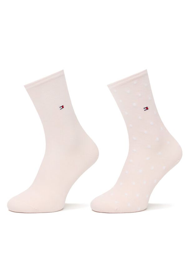 TOMMY HILFIGER - Tommy Hilfiger Skarpety długie 100001493 Różowy. Kolor: różowy. Materiał: materiał, bawełna