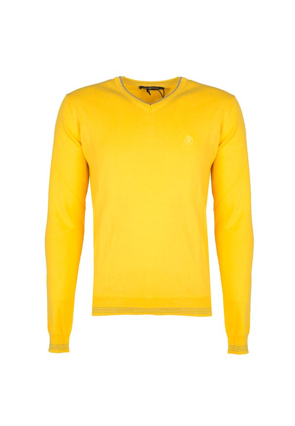 Sweter Roberto Cavalli z dekoltem w kształcie v, casualowy, na co dzień
