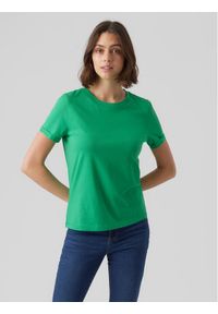 Vero Moda T-Shirt 10243889 Zielony Regular Fit. Kolor: zielony. Materiał: bawełna