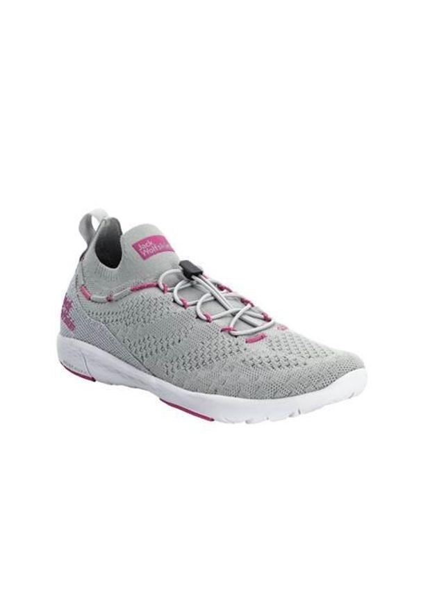 Buty do chodzenia damskie Jack Wolfskin Spirit Knit Low. Kolor: szary. Materiał: materiał, syntetyk, tkanina. Szerokość cholewki: normalna. Sport: turystyka piesza