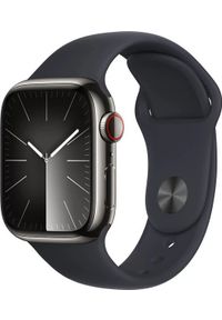 APPLE - Smartwatch Apple Watch 9 GPS + Cellular 41mm Graphite Stainless Steel Sport S/M Grafitowy (MRJ83QP/A). Rodzaj zegarka: smartwatch. Kolor: szary. Styl: sportowy #1