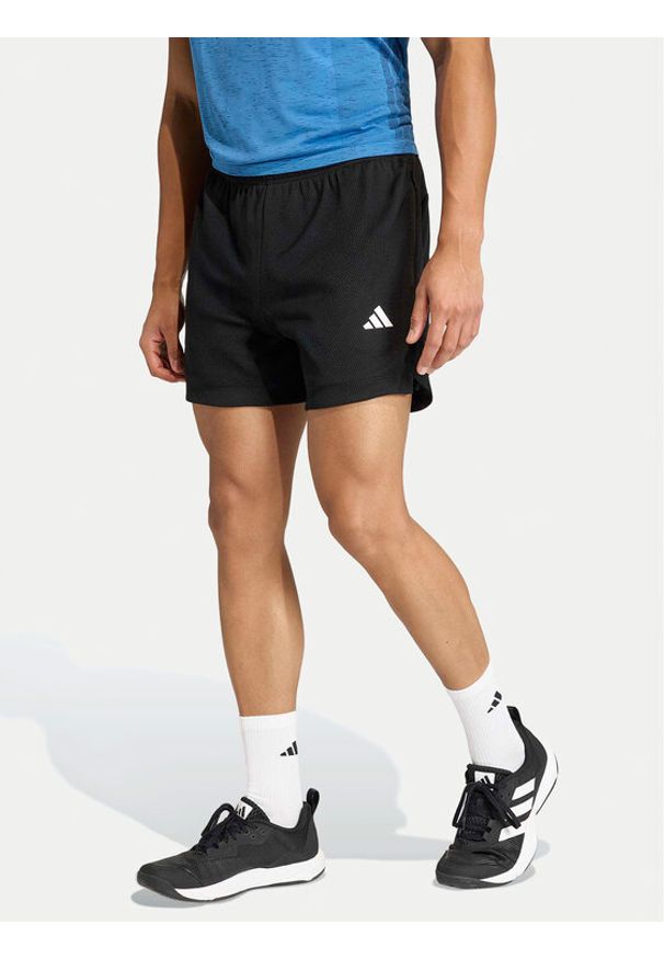 Adidas - adidas Szorty sportowe D4T Power Essentials KD7729 Czarny Regular Fit. Kolor: czarny. Materiał: syntetyk