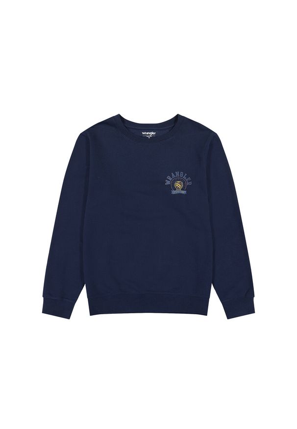 Wrangler - WRANGLER MĘSKA BLUZA CREWNECK SWEATSHIRT NAVY 112357329 W6K0011976